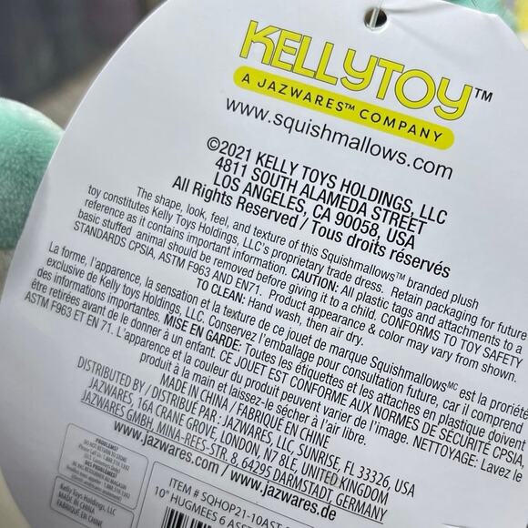 Squishmallows HugMees Belana Cow Furry Belly 10" - NWT - 2021 Easter HM10 #579 - Picture 7 of 7